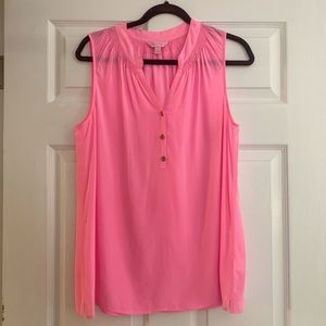 Lilly Pulitzer Silk Pink Blouse